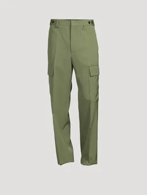 Wool Straight-Leg Pants