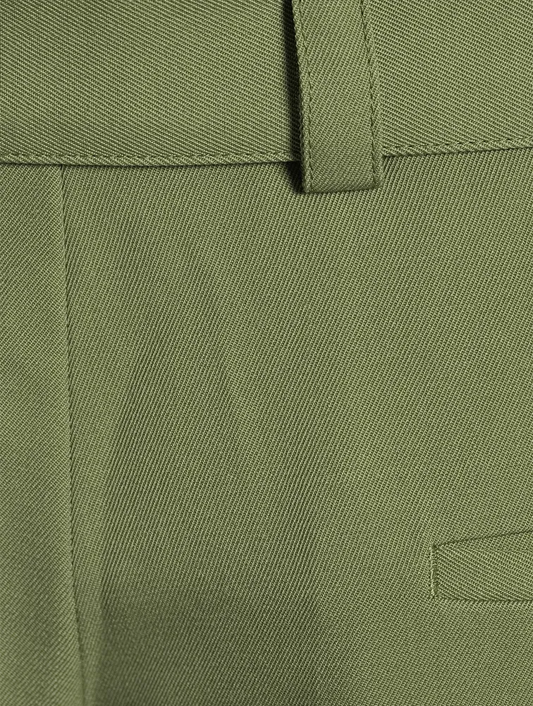 Wool Straight-Leg Pants