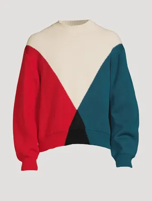Cotton And Wool Jacquard Sweater