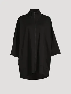 Slope Shoulder Zip-Front Top