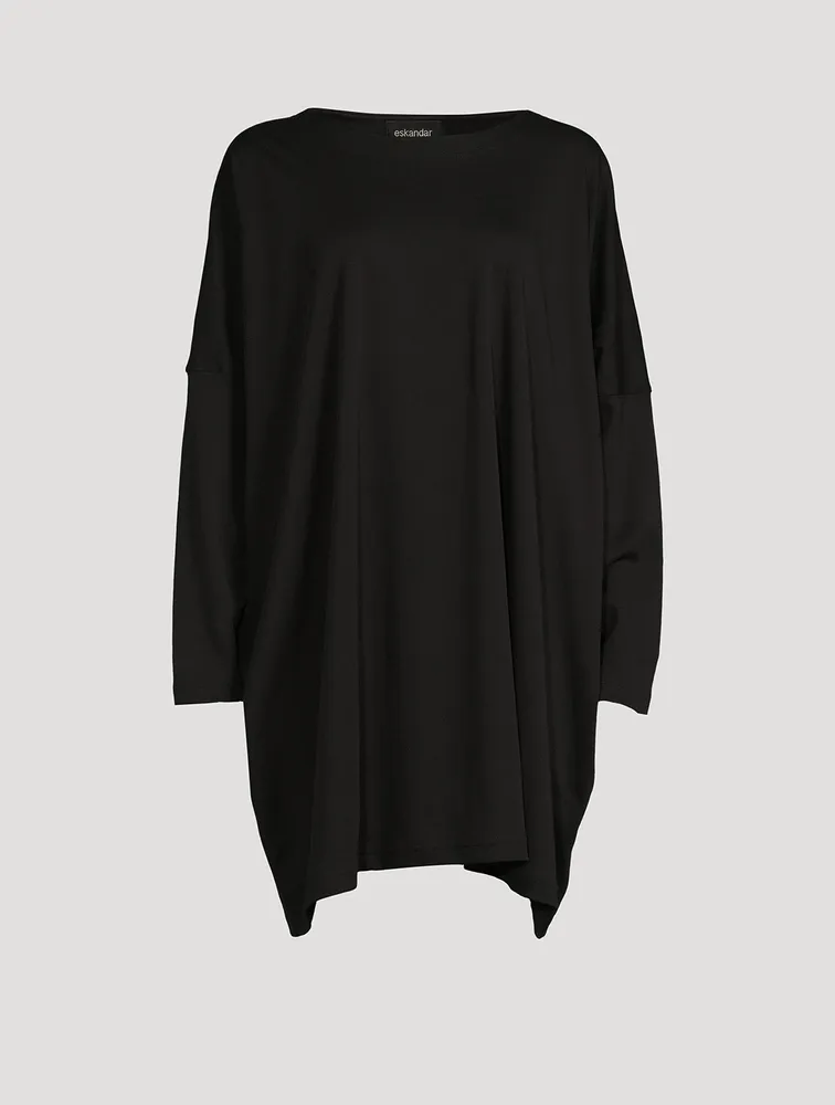 Extra-Wide Cotton Long-Sleeve T-Shirt