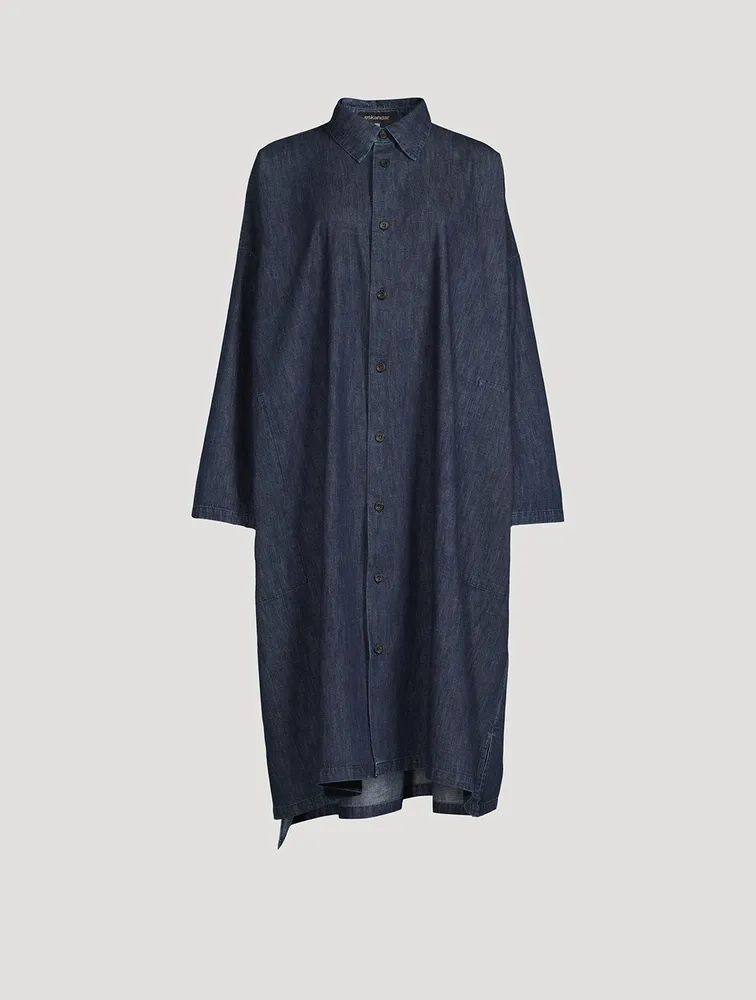 Denim A-Line Shirt Dress