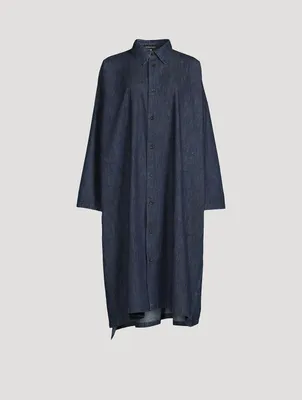Denim A-Line Shirt Dress