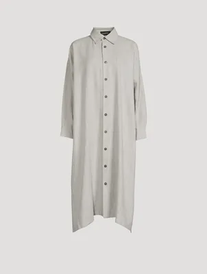 Linen A-Line Shirt Dress