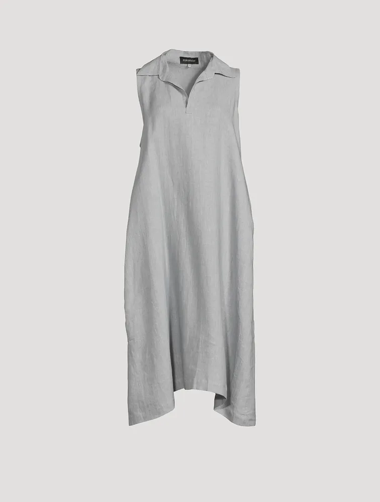Linen Sleeveless Midi Dress