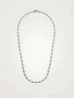 14K White Gold Evil Eye Necklace With Diamonds
