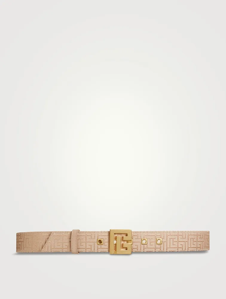 PB Satin Monogram Jacquard Belt