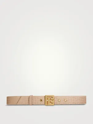 PB Satin Monogram Jacquard Belt