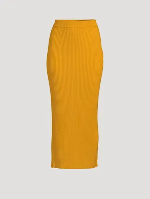 Wool And Cashmere Knit Tube Skirt