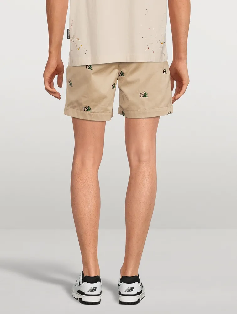Broken Palm Cotton Shorts