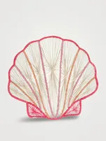 Set Of Two Ocean Shell Raffia Placemats