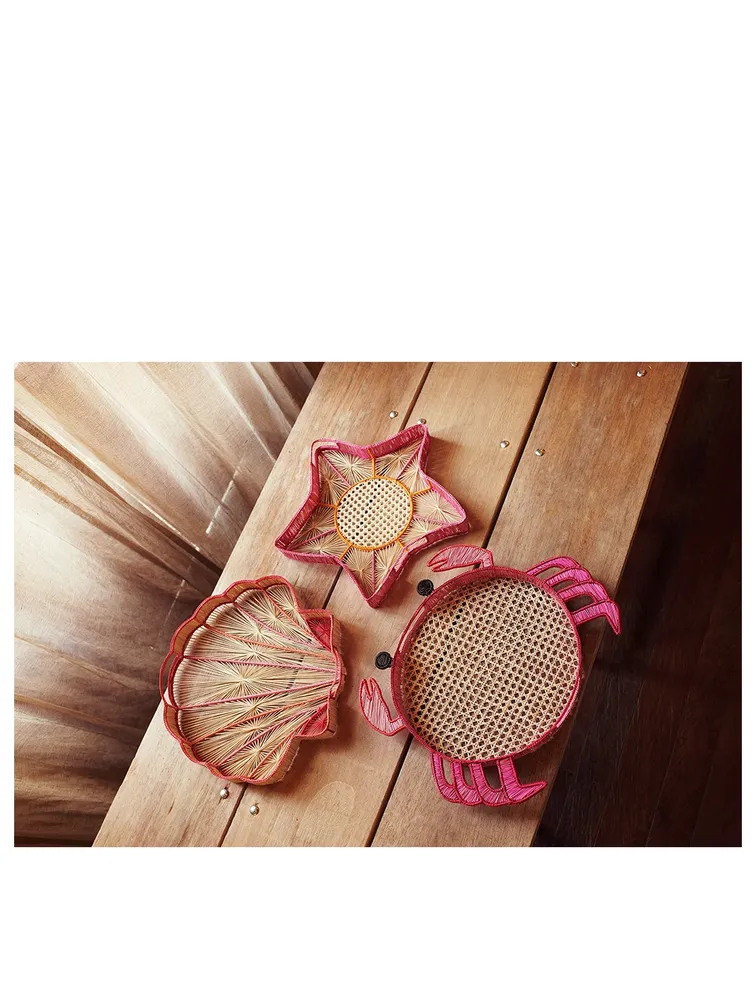 Ursula Raffia Shell Tray