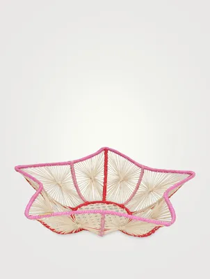 Set Of Two Mini Starship Raffia Bread Baskets
