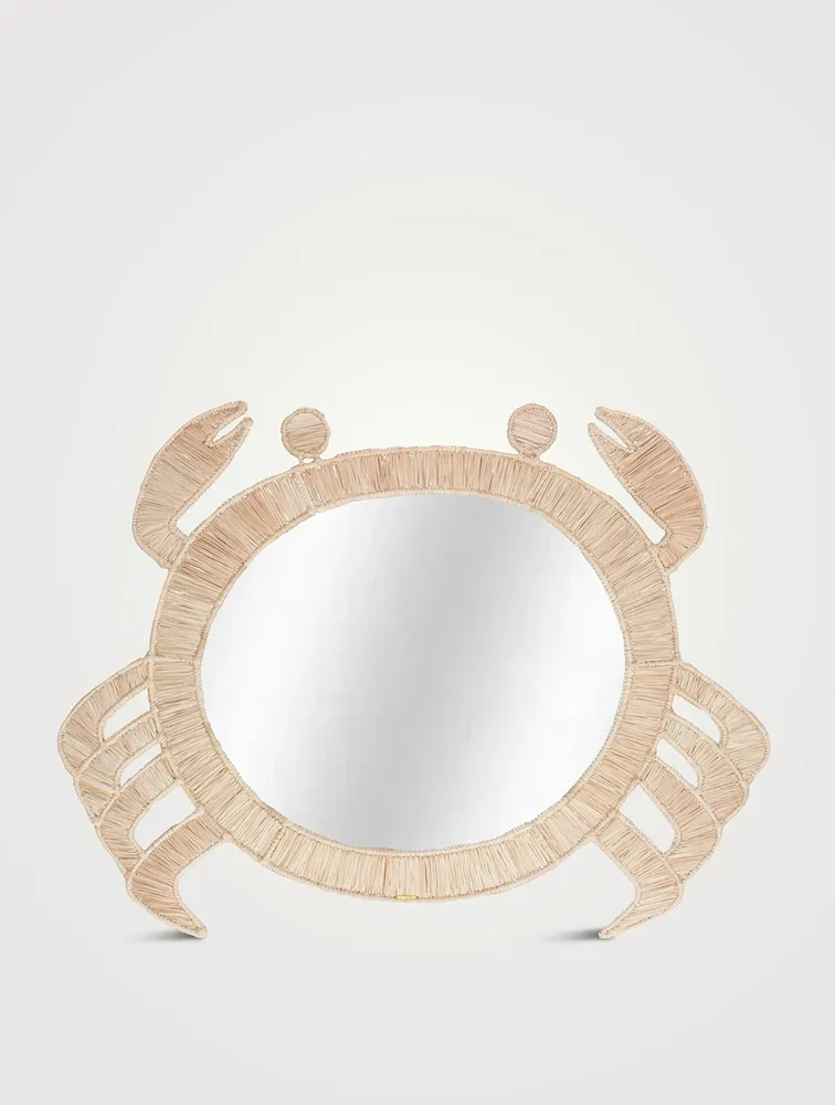 See You My Crab Raffia Mirror