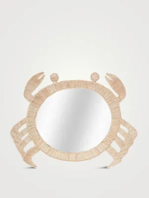 See You My Crab Raffia Mirror