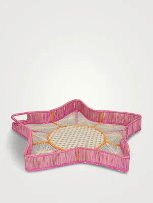Attina Raffia Star Tray