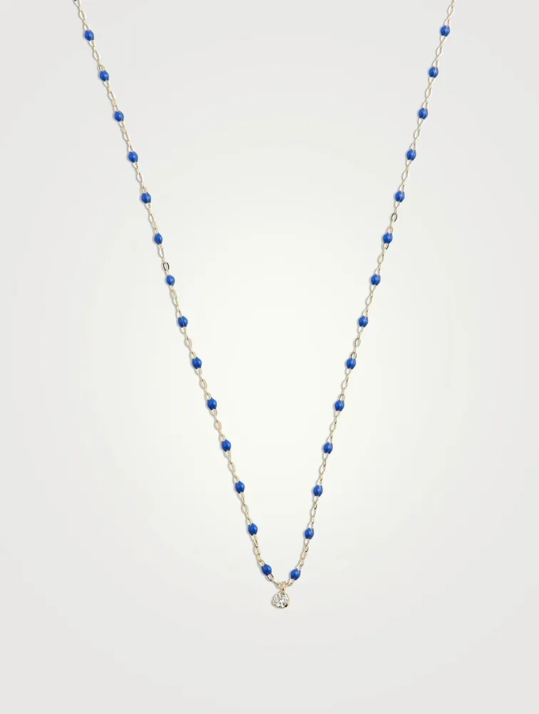 Classic Gigi Supreme Resin & 18K Gold Diamond Chain Necklace
