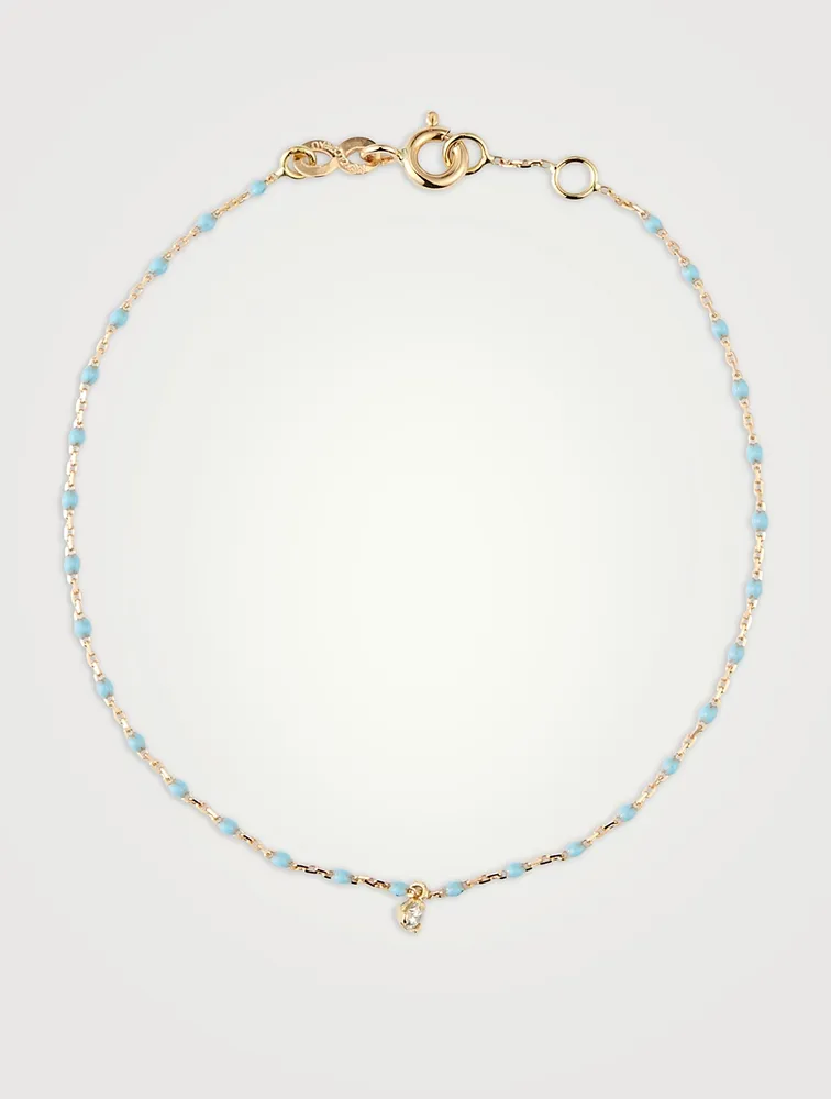 Classic Gigi Resin & 18K Gold Chain Diamond Bracelet