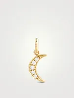 Moon 18K Gold Pendant With Diamonds