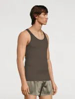 Cotton Stretch Ribbed Tank Top