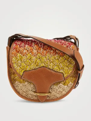 Botsy Raffia Saddle Bag