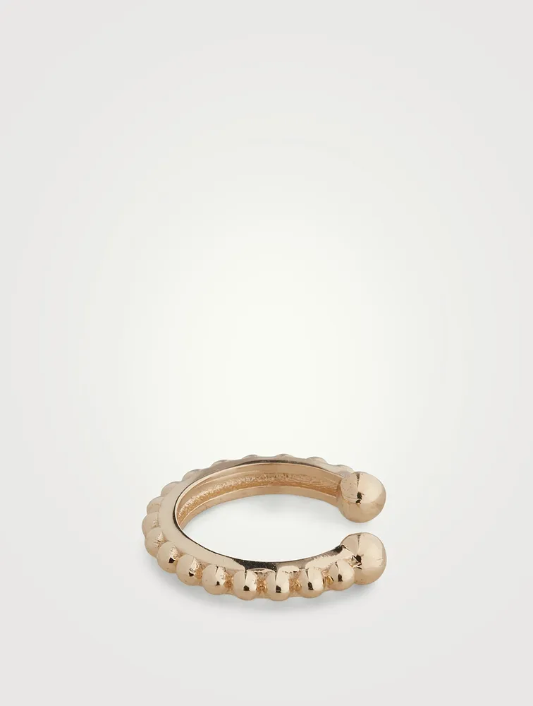 Dew Drop 14K Gold Ear Cuff