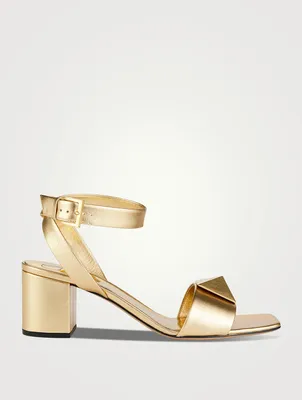 Roman Stud Metallic Leather Sandals