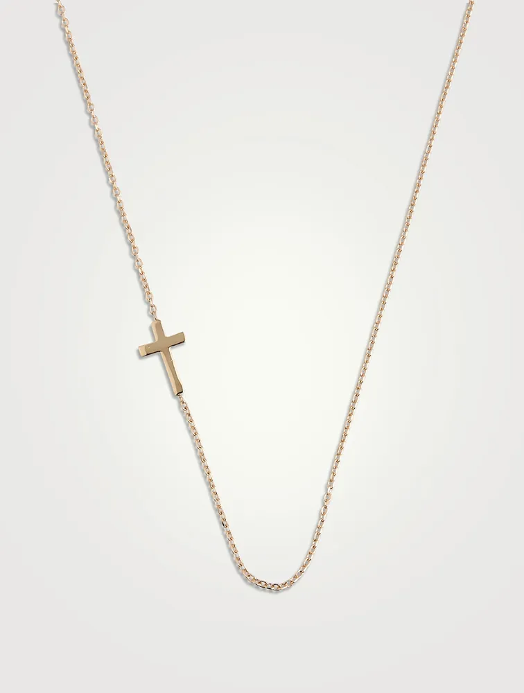 Love Letter 14K Gold Cross Necklace
