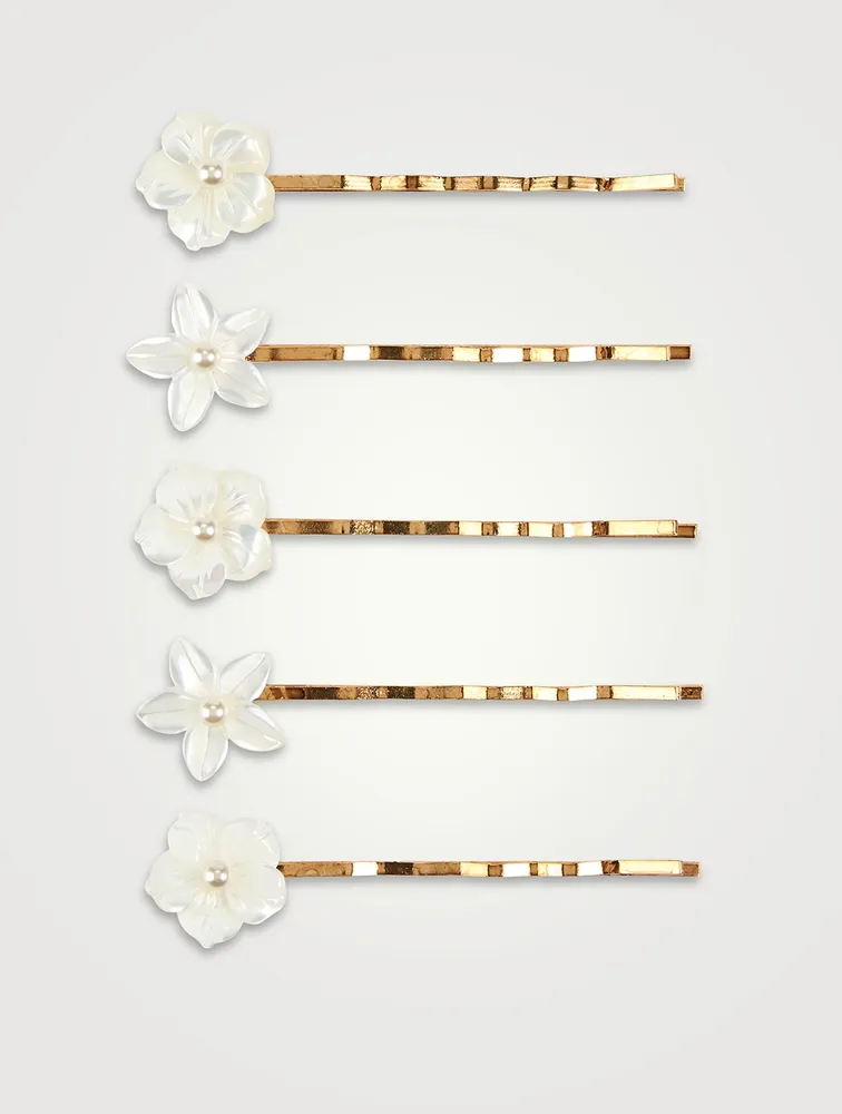Set Of 5 Marika Bobby Pins With Pearls