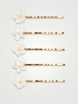 Set Of 5 Marika Bobby Pins With Pearls
