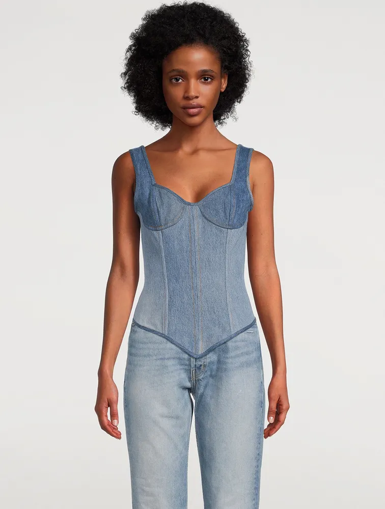 Reclaimed Denim Bustier