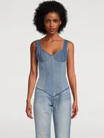 Reclaimed Denim Bustier