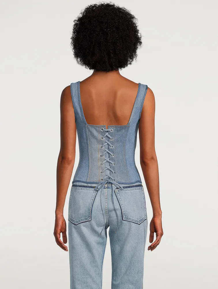 Reclaimed Denim Bustier