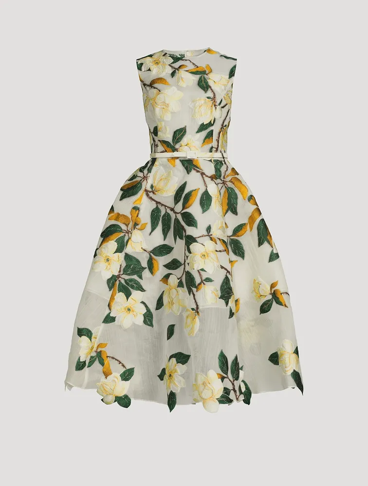 Degradé Magnolia Fil Coupé Cocktail Dress