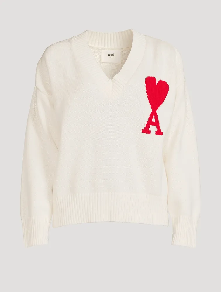 Ami De Cœur Cotton And Wool V-Neck Sweater