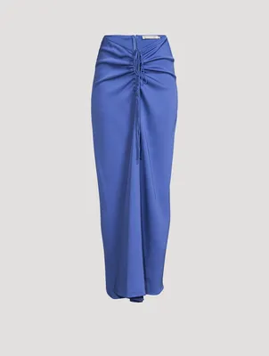 Ruched Maxi Skirt
