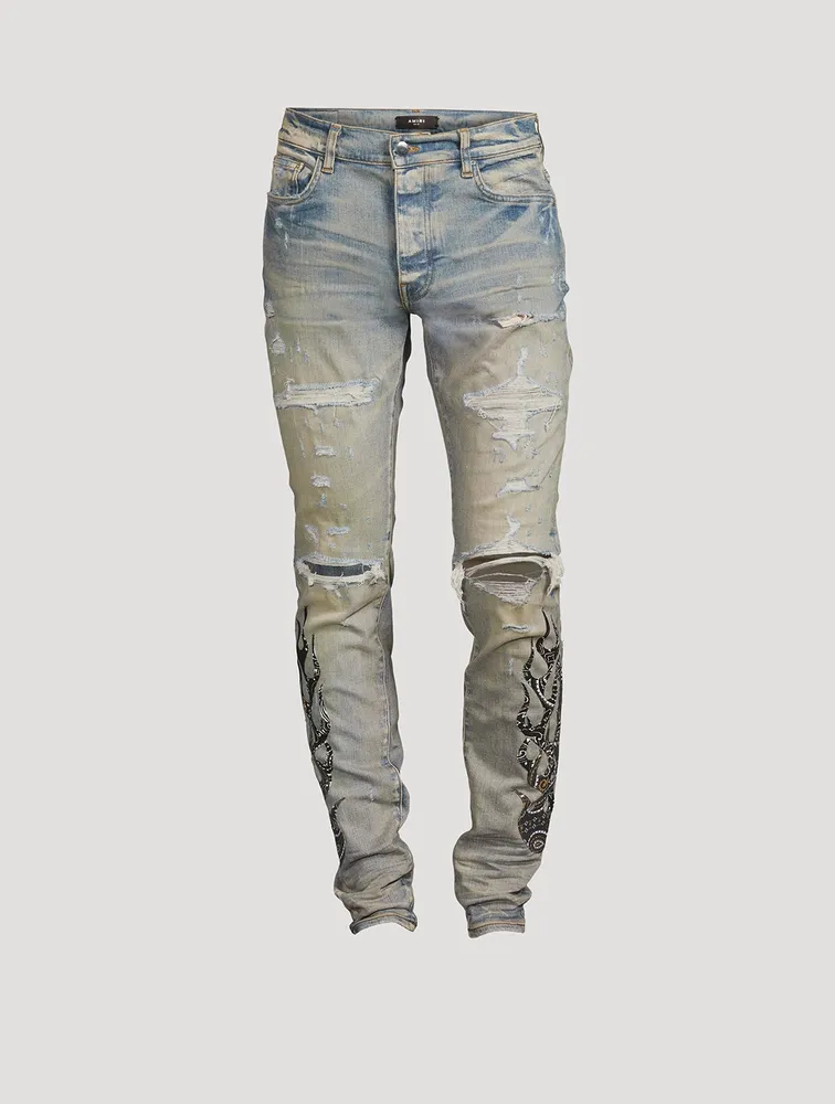 Bandana Flame Skinny Jeans