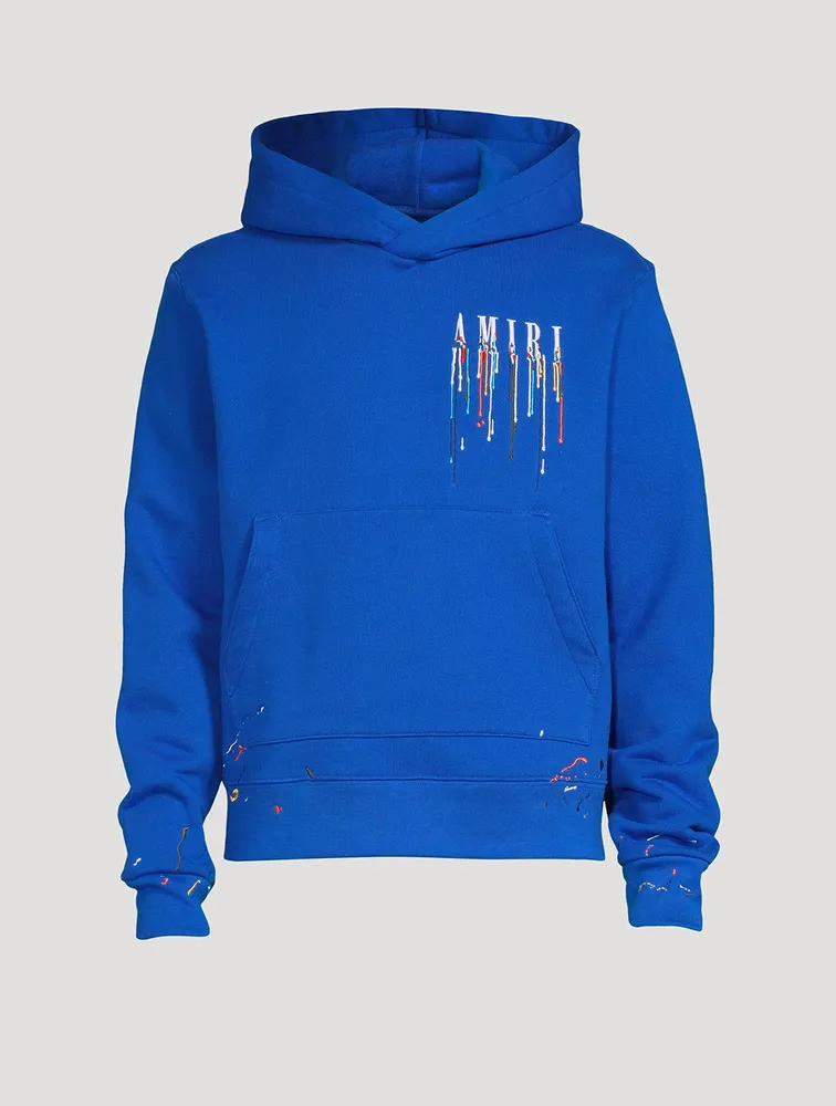 Paint Drip Logo Cotton Hoodie