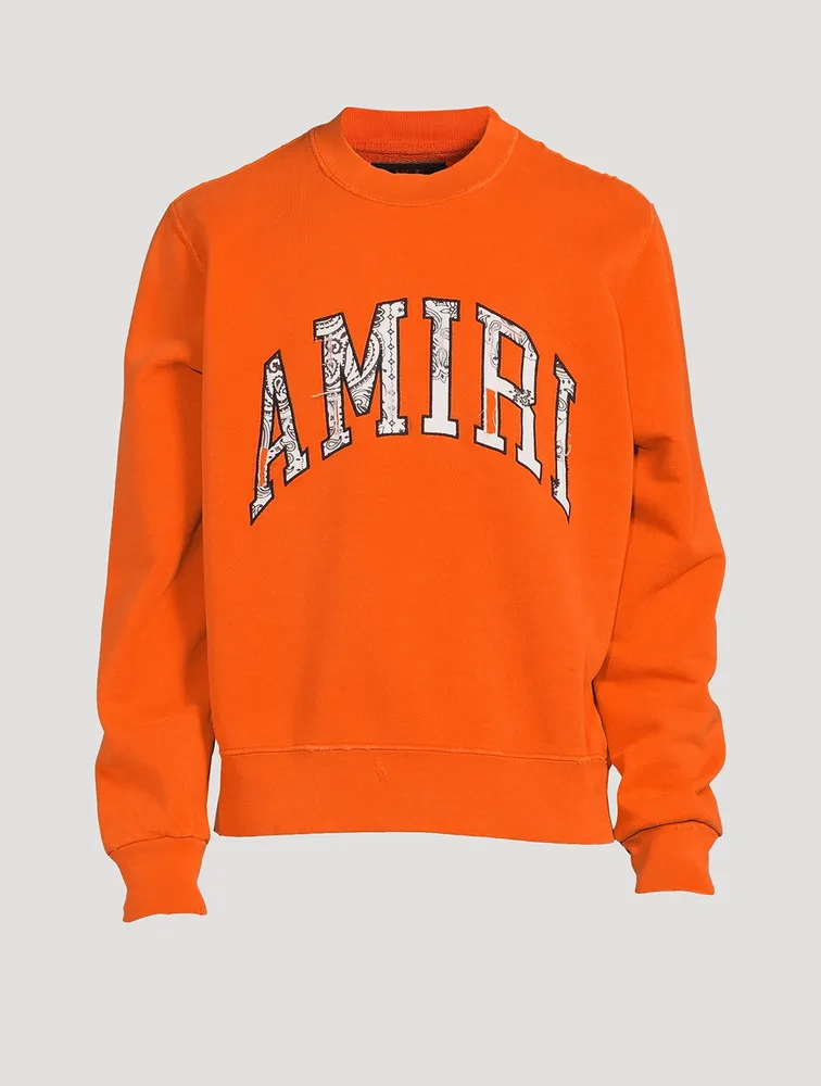 Cotton Sweatshirt With Bandana Applique