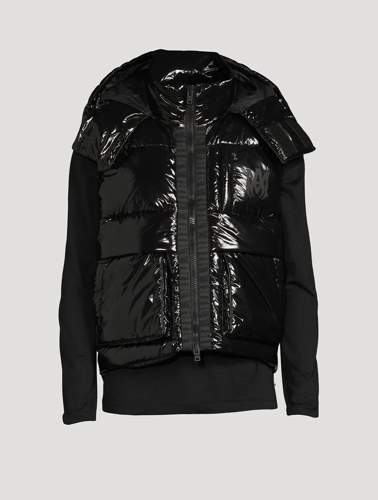 Down Puffer Vest With Back Logo