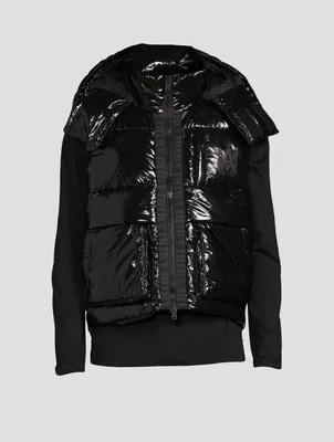 Down Puffer Vest With Back Logo