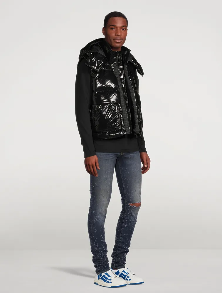 Down Puffer Vest With Back Logo