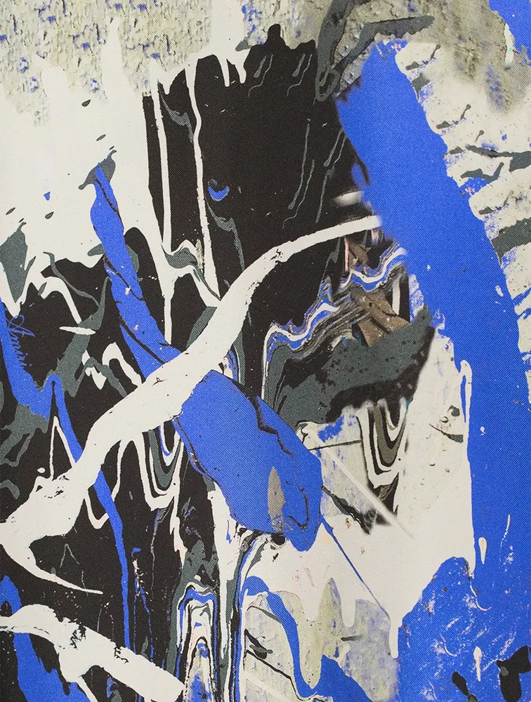 Silk Bowling Shirt Paint Splatter Print