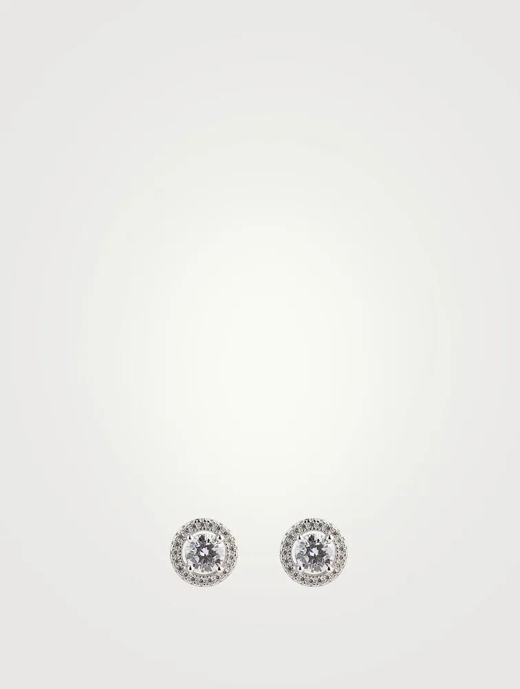 Gwen Round Borderset Stud Earrings