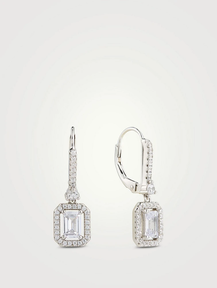 Moxie Emerald Borderset Drop Earrings