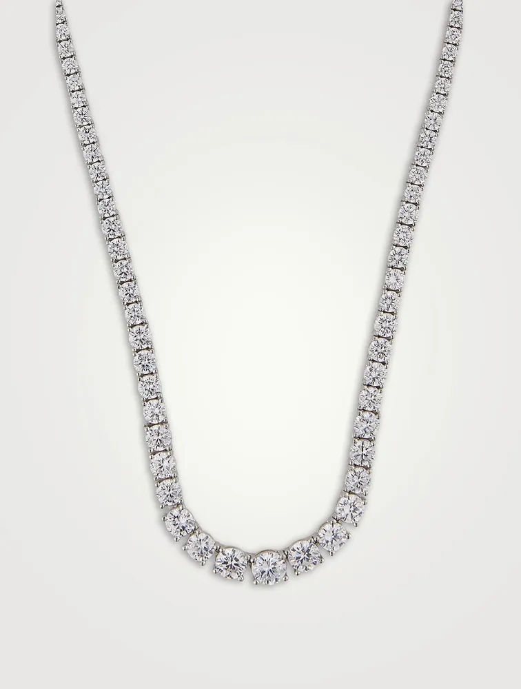 Taryn Round Prong Line Necklace