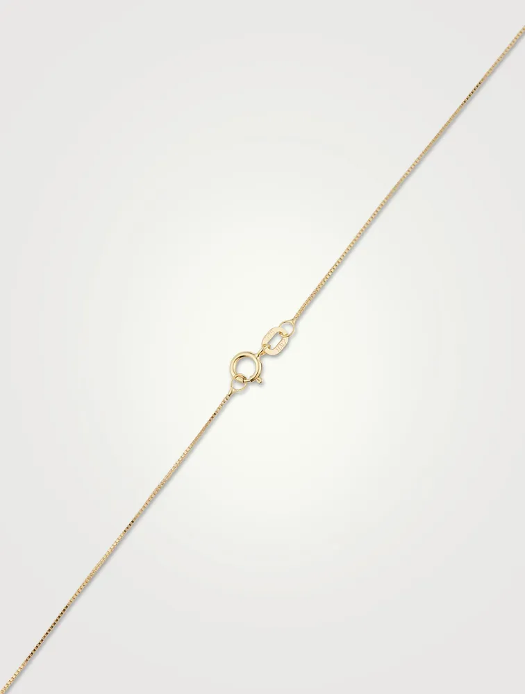 9K Gold Hazel Four Prong Round Pendant Necklace