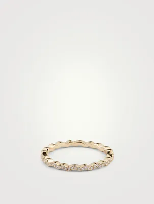 Ivy 18K Gold Eternity Band With Diamonds