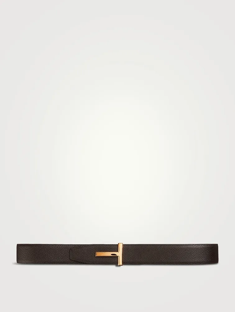 Leather Reversible T Belt