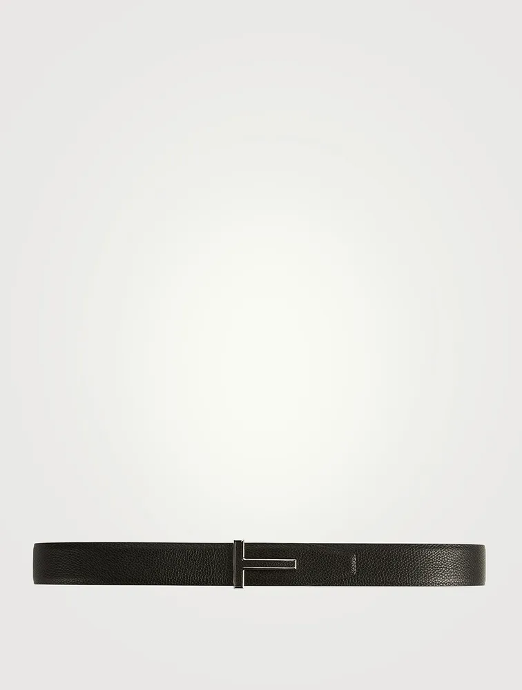 Leather Reversible T Belt